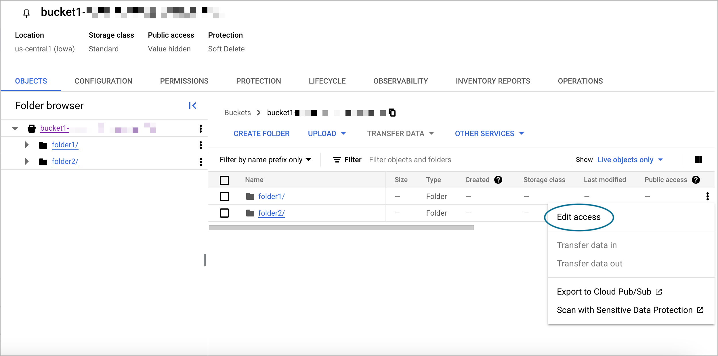 Edit access to a Cloud Storage 'Managed Folder'